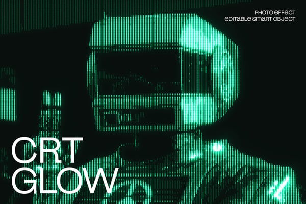 CRT Glow Photo Effect