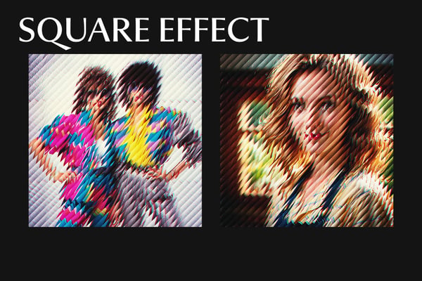Fractal Glass Square And Poster Photo Effect