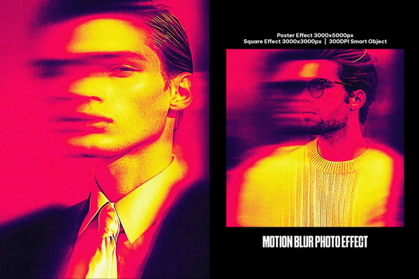 Motion Blur Square And Poster Photo Effect