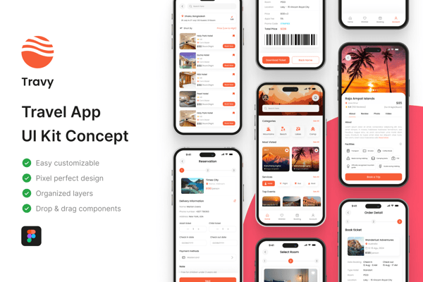 Travy - Travel Mobile App UI Kit