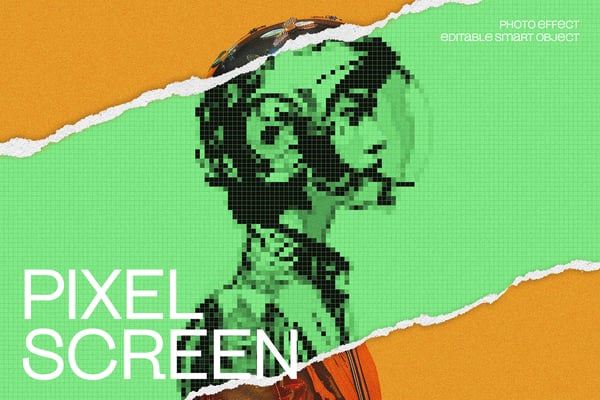 Pixel Screen Photo Effect