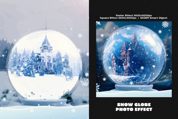 Snow Globe Square And Poster Photo Effect