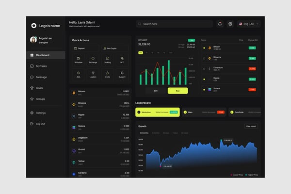 Crypto Exchange Dashboard UI Kit