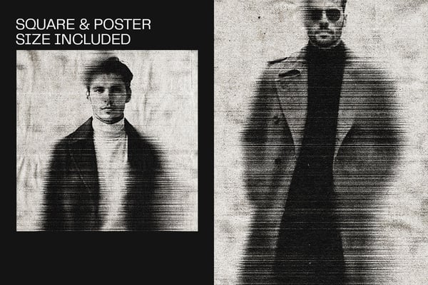 Flickering Print Square And Poster Photo Effect
