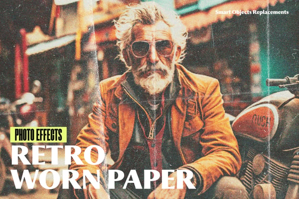 Retro Worn Paper Photo Effect