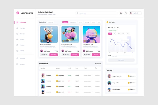 NFT Marketplace Dashboard UI Kit