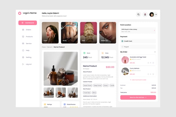 Cosmetics Shop Dashboard UI Kit
