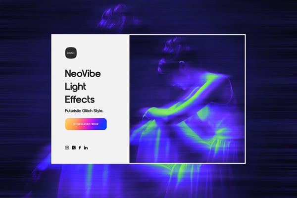 NeoVibe Light Effect - Futuristic Glitch Style