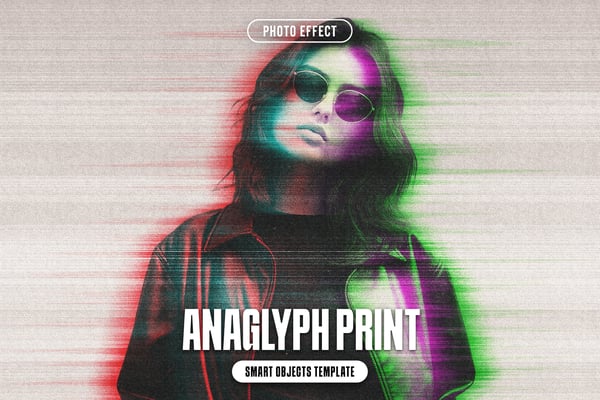 Anaglyph Print Photo Effect
