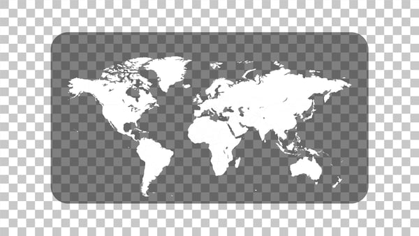 Animated Flat World Map Infographic Element