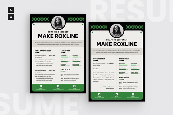 Simple Green Resume CV