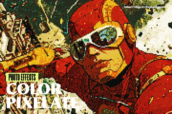 Color Pixelate Photo Effect