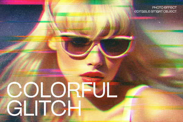Colorful Glitch Photo Effect