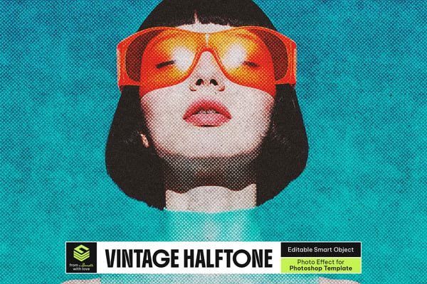 Vintage Halftone Photo Effect