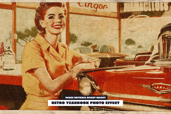 Retro Yearbook Photo Effect