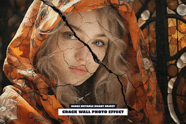 Crack Wall Photo Effect