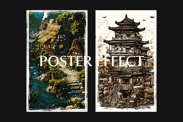 Oil Painting Square And Poster Photo Effect