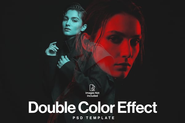 Double Color Effect PSD Template