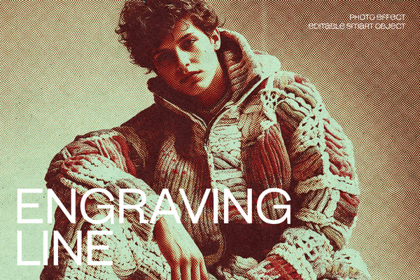 Engraving Line Photo Effect