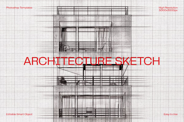 Architecture Sketch Photo Effect