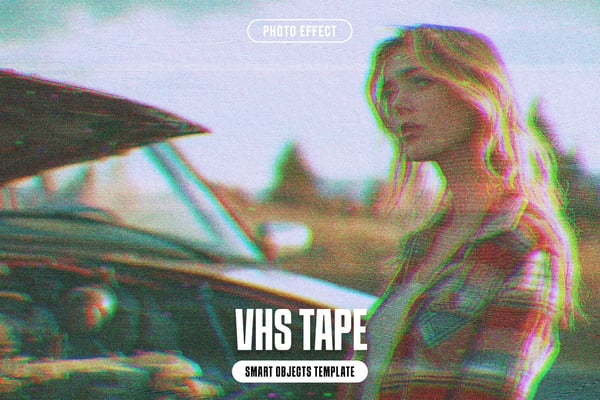VHS Tape Photo Effect