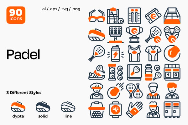 Padel Icon Set