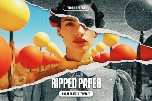 Ripped Paper Photo Effect