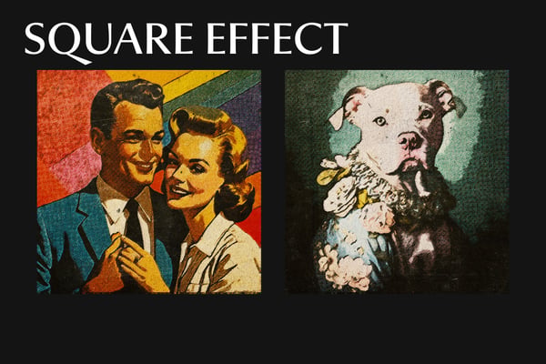Retro Poster Square And Poster Photo Effect