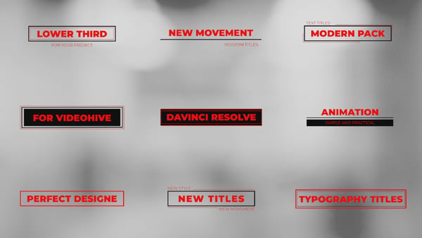 Red and Black Simple Lower Thirds  DR