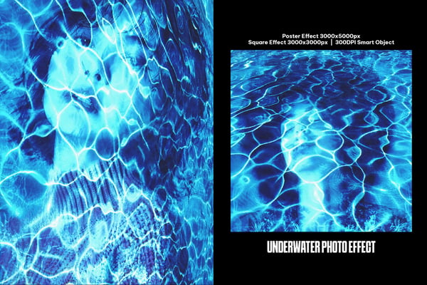 Underwater Square And Poster Photo Effect