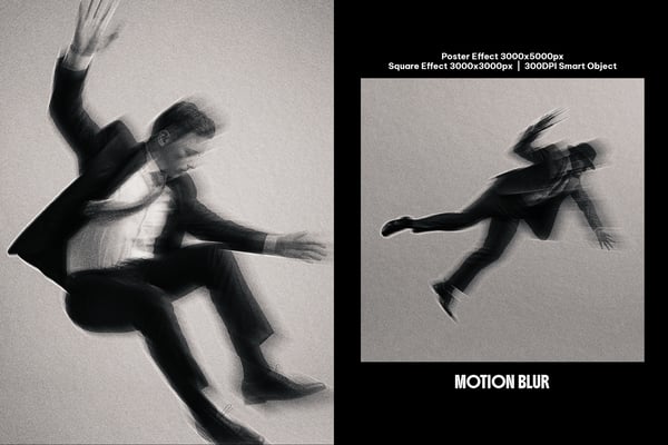 Motion Blur Square And Poster Photo Effect