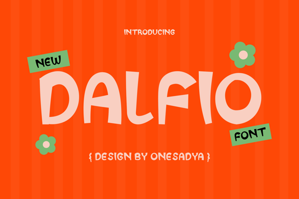 Dalfio – Playful Hand-Drawn Display Font