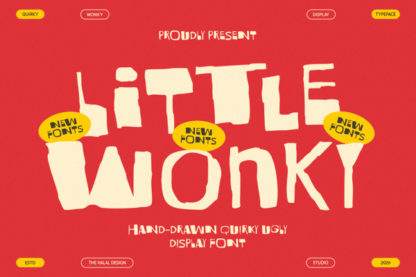 Little Wonky - Hand-Drawn Quirky Display Font