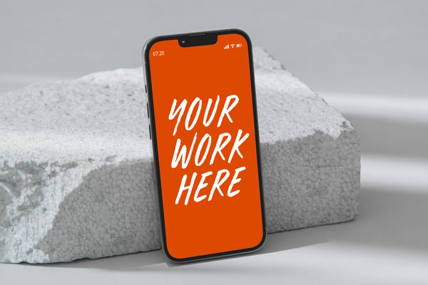 Free Minimal Block Phone Mockup