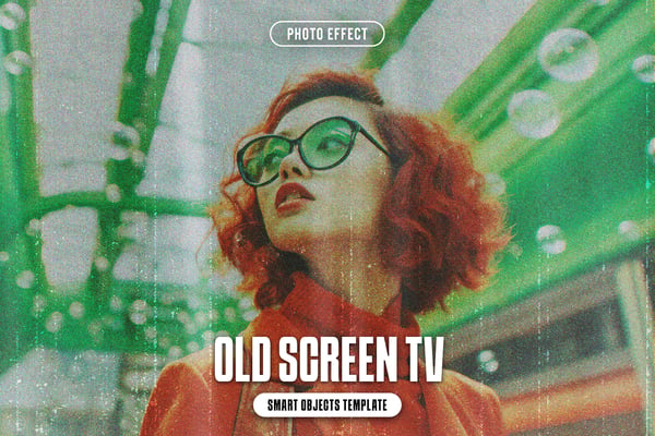Old Screen TV Photo Effect