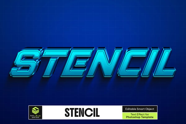 Stencil Text Effect