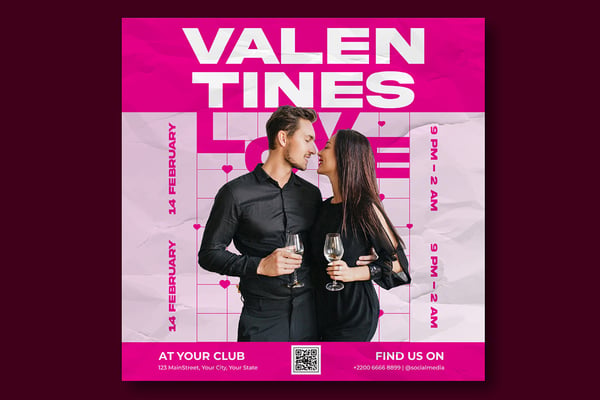 Valentines Party Socials Media