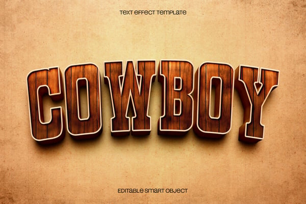 Western Text Effect