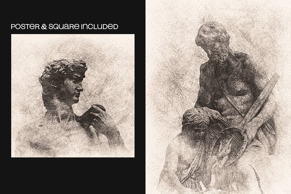 Sketching Square And Poster Photo Effect
