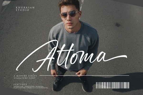 Attoma - A Modern Script Signature Font