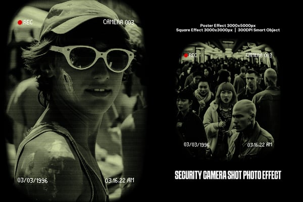 Security Camera Shot Square And Poster Photo Effect
