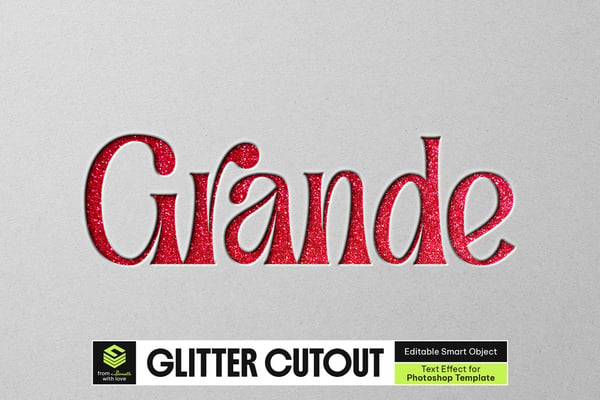 Glitter Cutout Text Effect