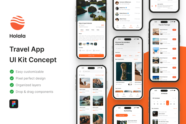 Holala - Travel Mobile App UI Kit