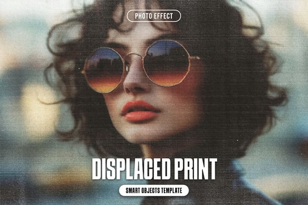 Displaced Print Photo Effect