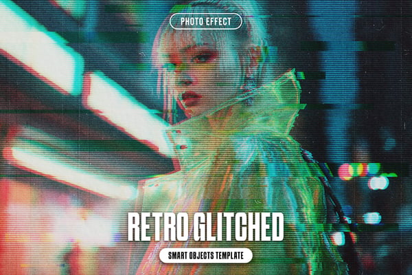 Retro Glitched Photo Effect