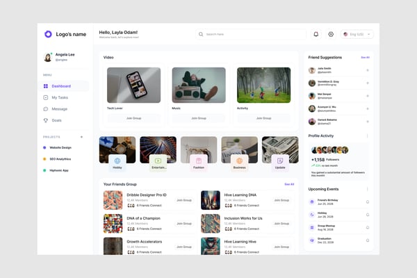 Social Media Dashboard UI Kit