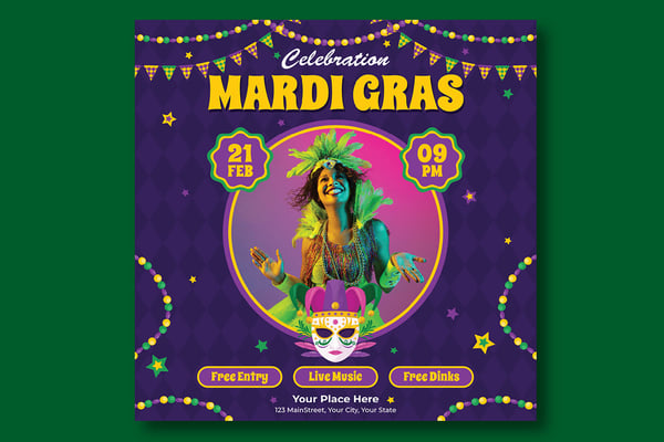 Mardi Gras Socials Media
