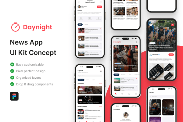 Daynight - News App UI Kit