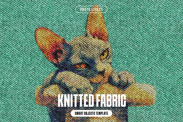 Knitted Fabric Photo Effect