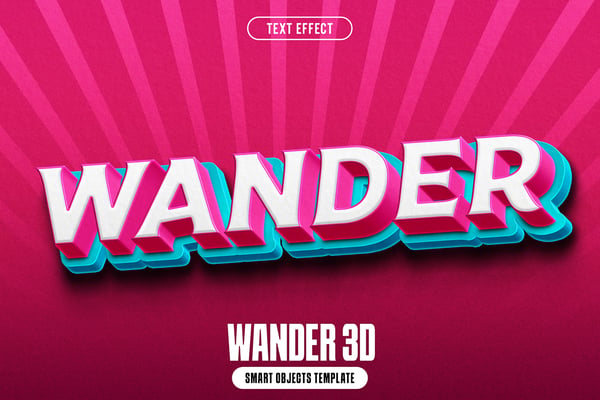 Wander 3D Text Effect